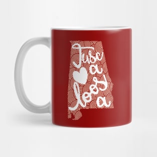 Tuscaloosa Alabama Map Crimson Tide Mug